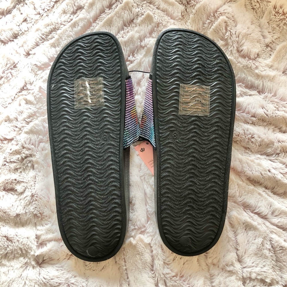 Juicy Couture Juicy Butterfly Embellished Wanderer Sandal Slides - Picture 3 of 7